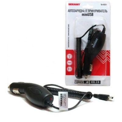 Зарядка в прикуриватель microUSB REXANT 1,2м  (1000mA)