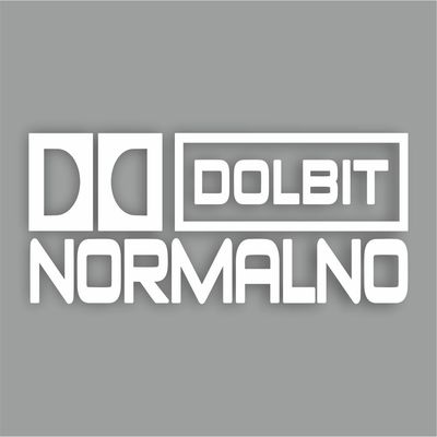 Наклейка DOLBIT NORMALNO, 200х100х1, белая, плоттер